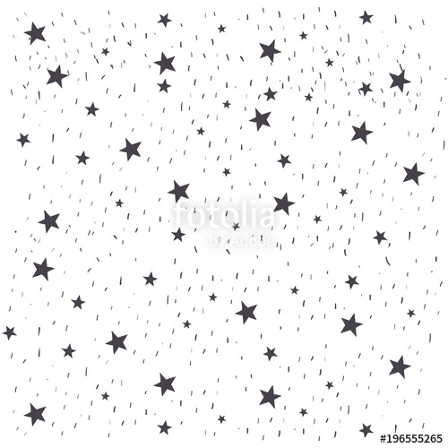 500x500 Monochrome Wallpaper With Pattern Of Stars Vector Illustration