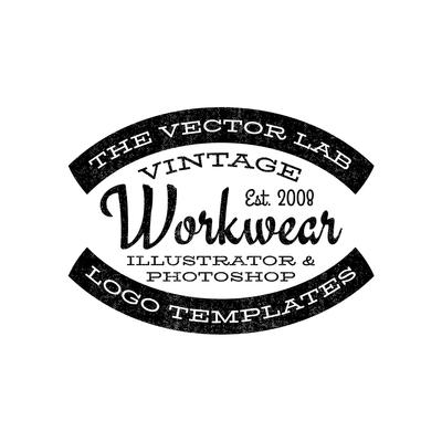 Vintage Workwear Logo Templates 400x400 Vintage Workwear Logo Templates