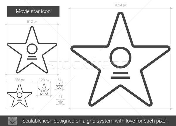 600x432 Movie Star Line Icon Vector Illustration Andrei Krauchuk