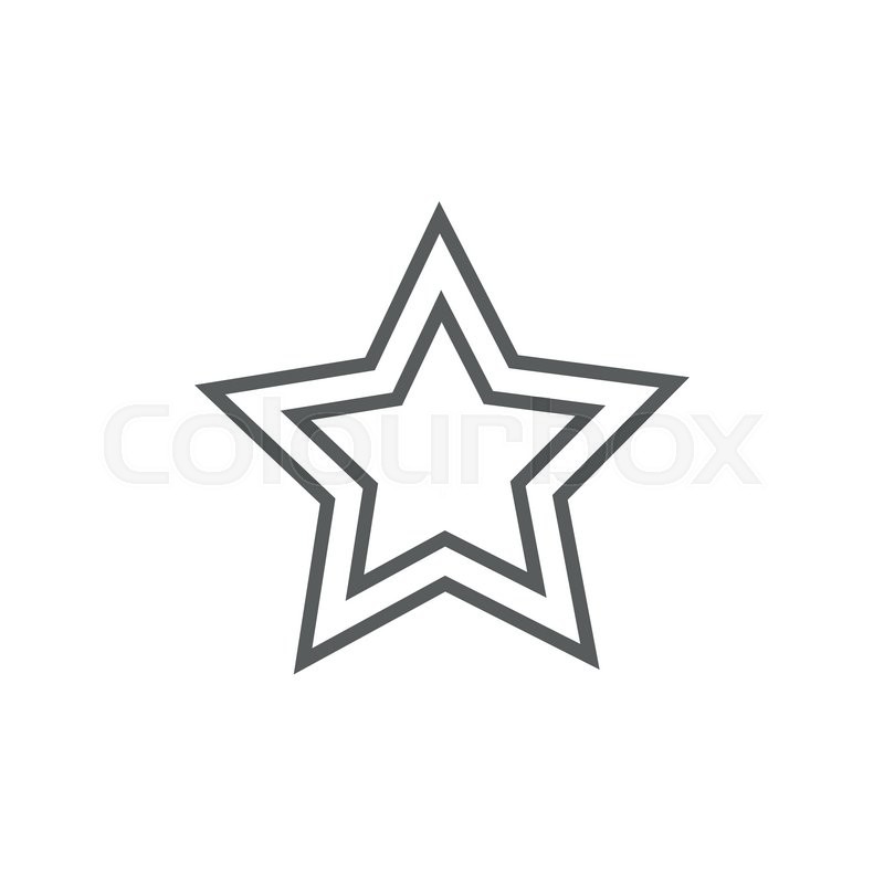 800x800 Rating Star Line Icon For Web, Mobile Stock Vector Colourbox