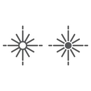 300x300 Star Line And Glyph Icon, Space And Galaxy, Glitter Star Sign