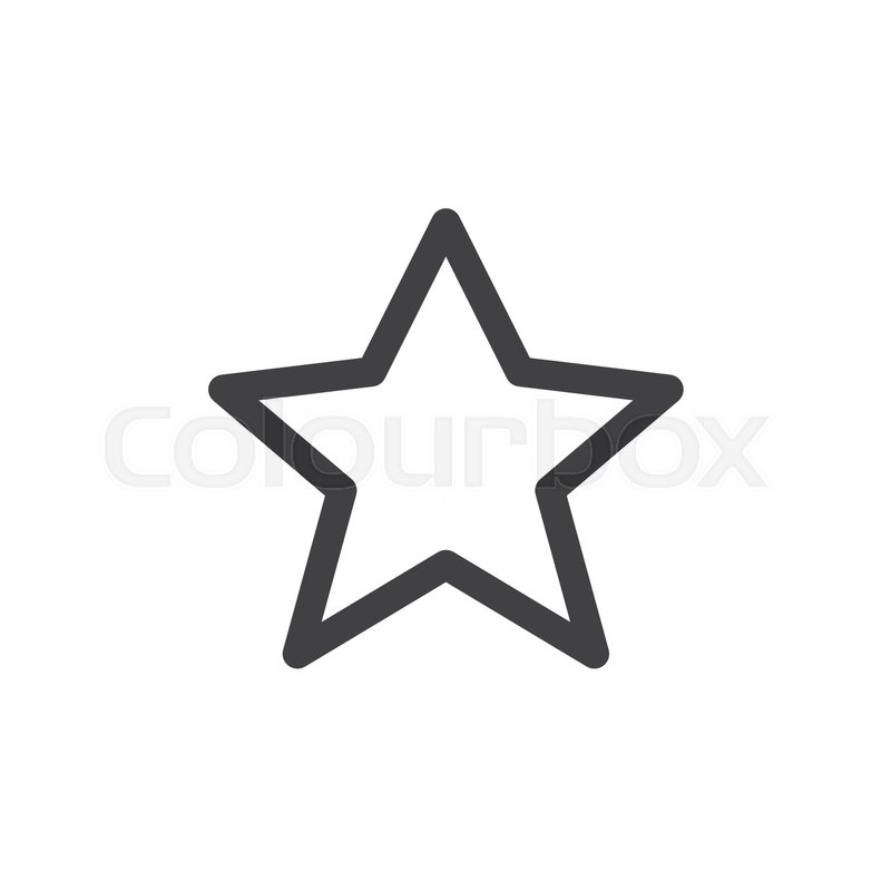 800x800 Star Line Simple Icon, Outline Vector Stock Vector Colourbox
