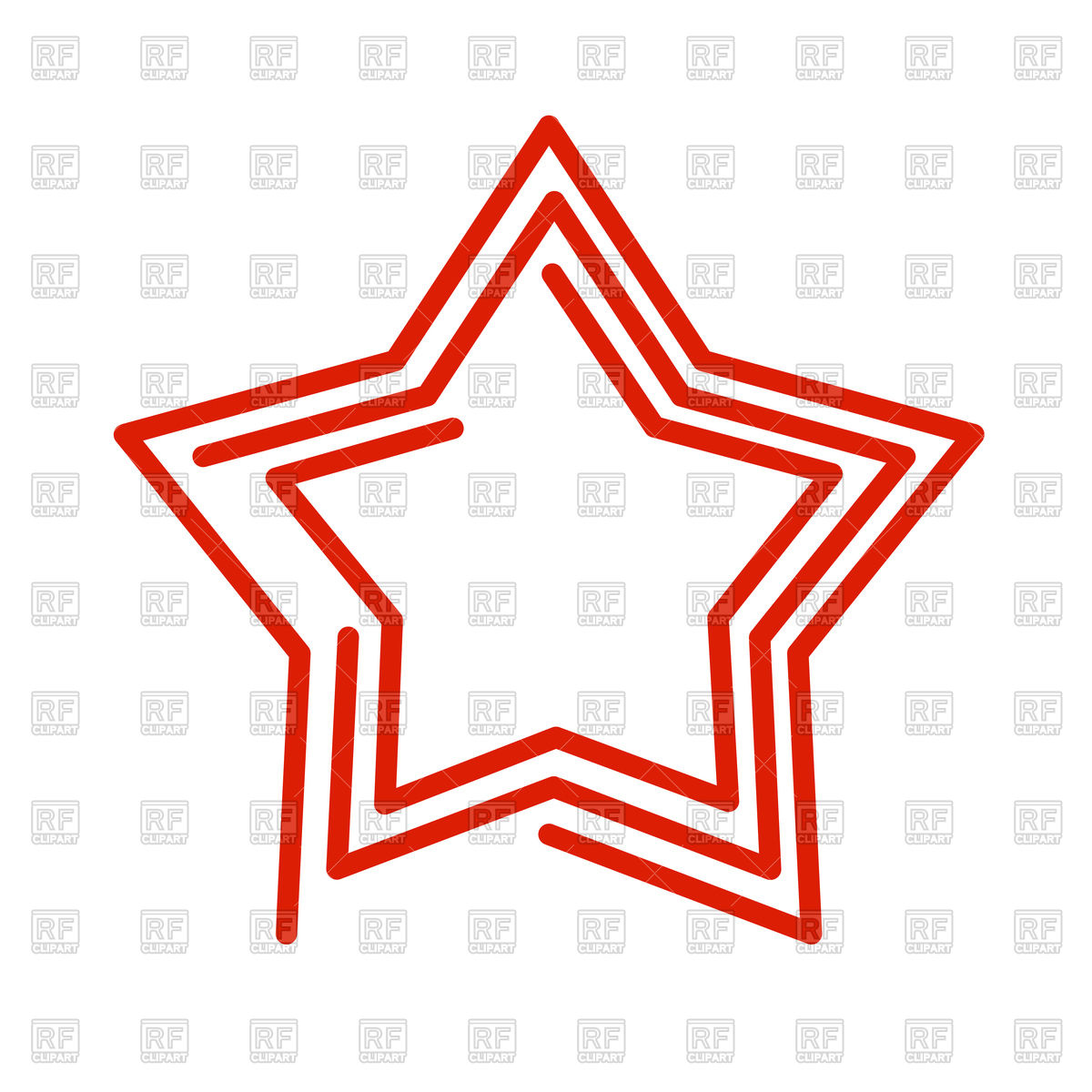 1200x1200 Star Line Style On White Background Vector Image Of Silhouettes
