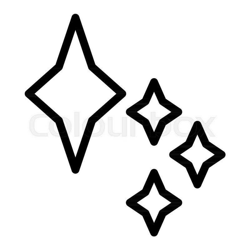 800x800 Stars Line Icon Space Star Vector Stock Vector Colourbox
