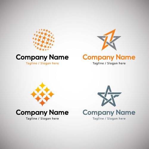 500x500 Star Shape Logo Vector Designs