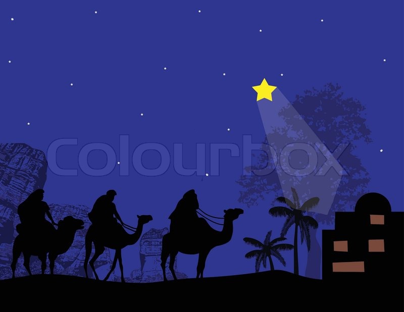 Silhouette Of Three Kings And Shining Stock Vector Colourbox 800x618 Silhouette Of Three Kings And Shining Stock Vector Colourbox