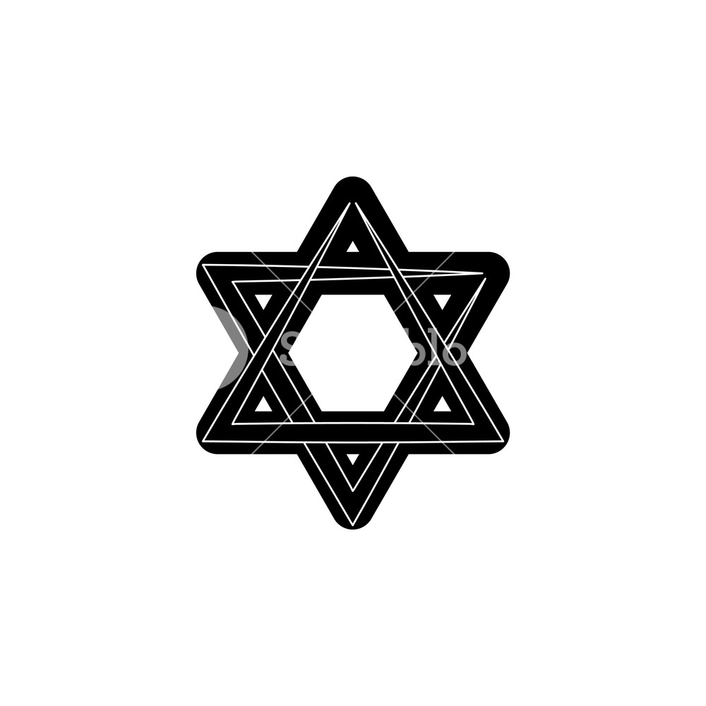 1000x1000 Star Of David Vector Illustration Royalty Free Stock Image