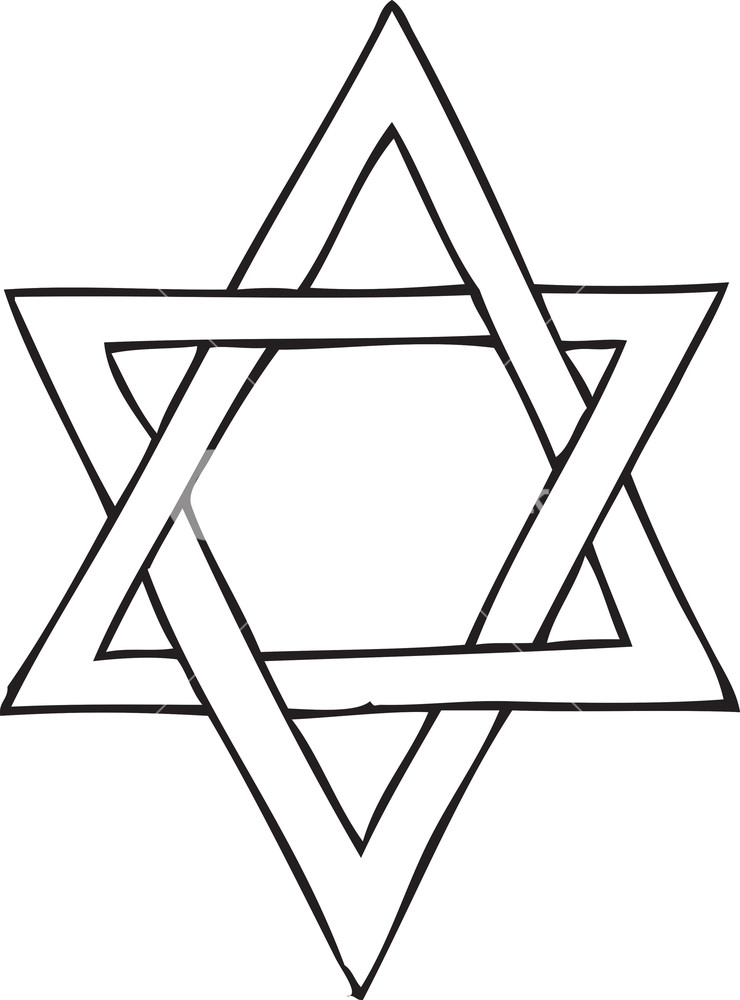 740x1000 Star Of David Vector Element Royalty Free Stock Image