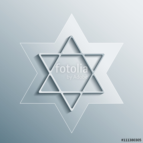 500x500 Star Of David Magen David, Vector Religious Symbol Stock Image