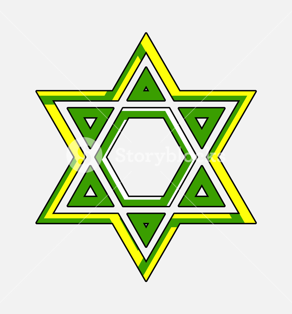 929x1000 Vintage Star Of David Vector Illustration Royalty Free Stock Image