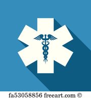 180x195 Free Art Print Of Medical Symbol Of The Emergency Or Star Of Life