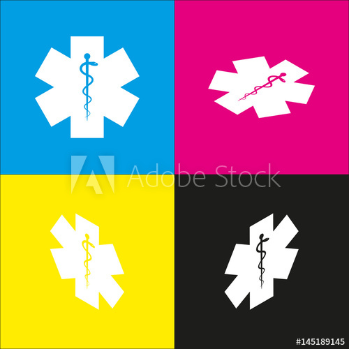 500x500 Medical Symbol Of The Emergency Or Star Of Life Vector White