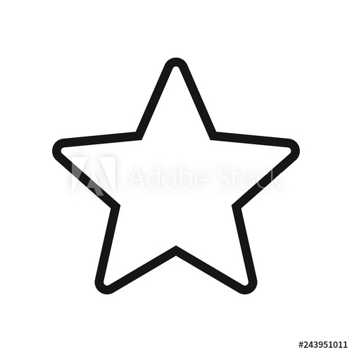 500x500 Star Outline Vector Icon