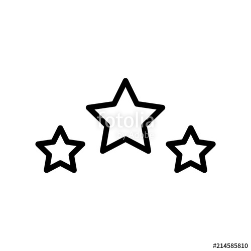 500x500 Star Icon Simple Flat Style Outline Vector Sign Stock Image