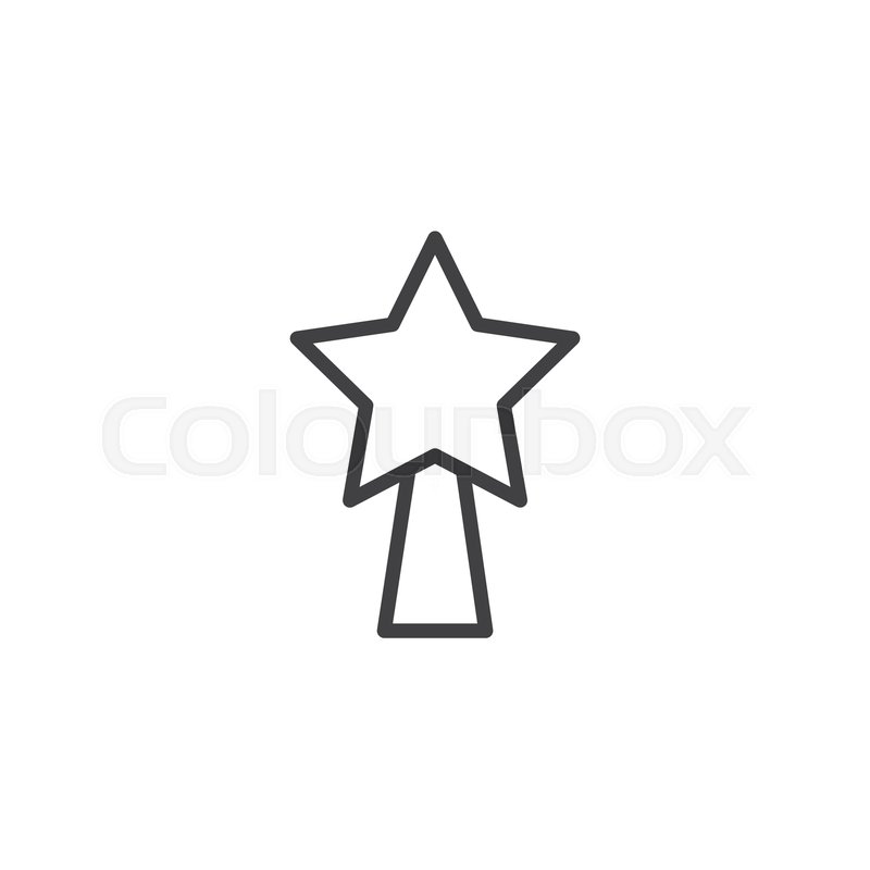 800x800 Christmas Star Outline Icon Linear Stock Vector Colourbox