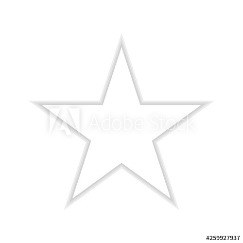 500x500 Grey Star Outline Vector Rating Star Icon
