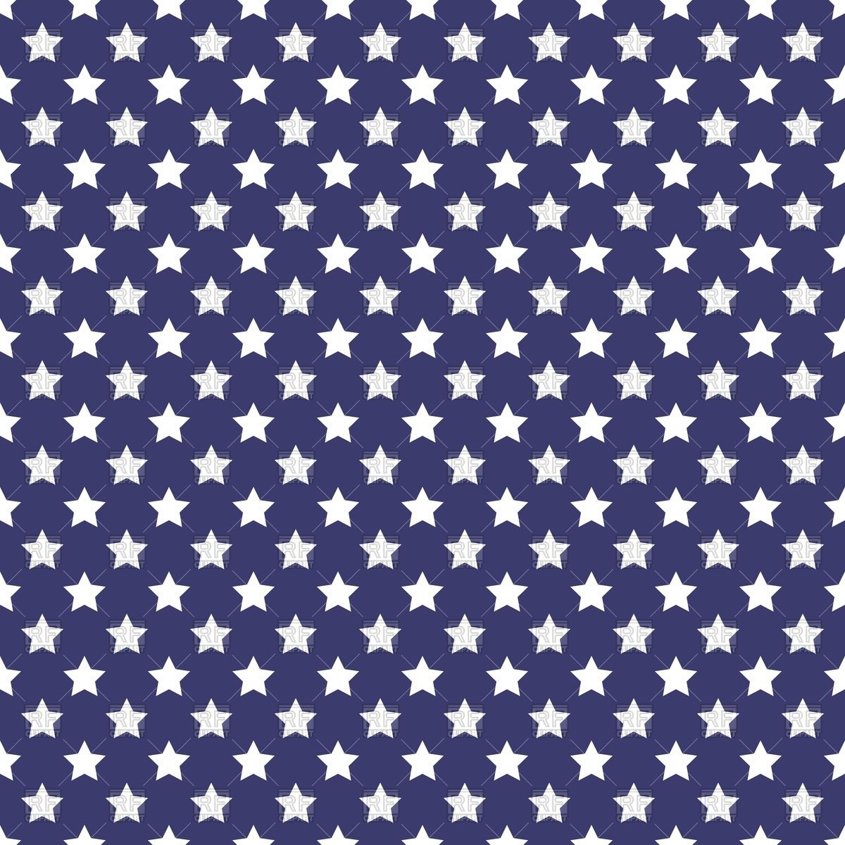 1200x1200 Patriotic White And Blue Geometric Seamless Pattern With Stars