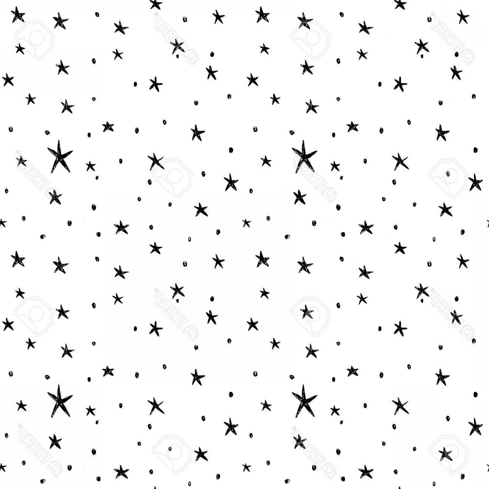 1560x1560 Photostock Vector Seamless Pattern With Hand Drawn Stars Soidergi