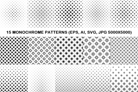 580x387 Monochrome Star Patterns Graphic