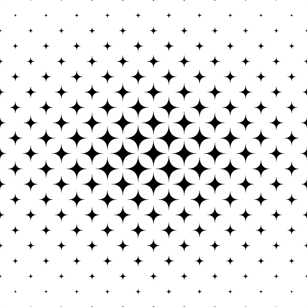 1280x1280 Star, Pattern, Vector, Shape, Grid