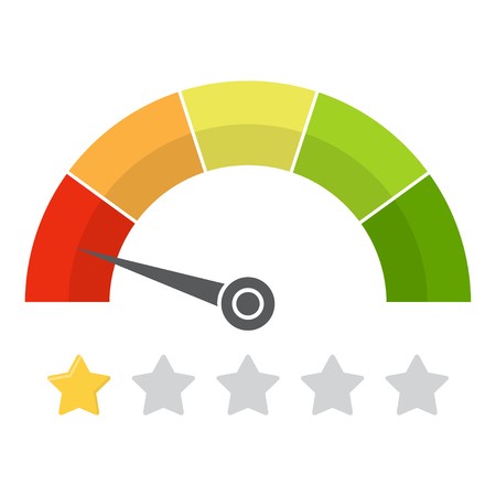 Customer Satisfaction Meter With Star Rating Vector Illustration 450x450 Customer Satisfaction Meter With Star Rating Vector Illustration