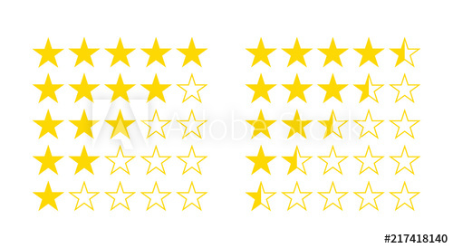 Five Star Rating From Half Star To Illustration Flat Icon Vector 500x274 Five Star Rating From Half Star To Illustration Flat Icon Vector
