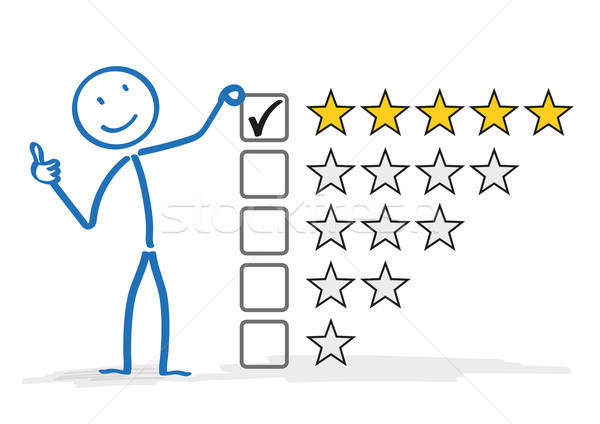 Stickman Stars Rating Vector Illustration 600x424 Stickman Stars Rating Vector Illustration