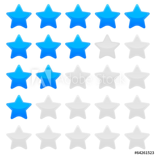 Blue Star Rating Vector Graphic 500x500 Blue Star Rating Vector Graphic