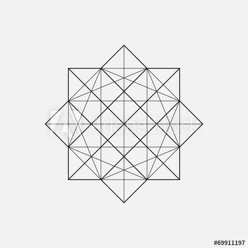 500x500 Geometric Element, Star Shape, Vector