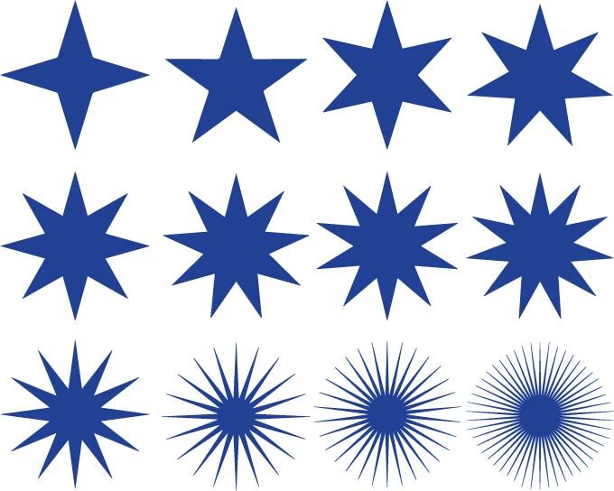 680x544 Myvect Basic Star Shapes Vector
