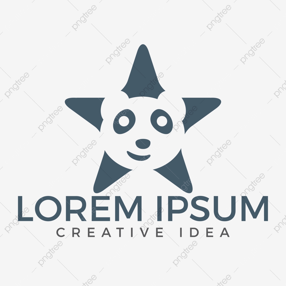 1200x1200 Panda Star Shape Vector Design Abstract, Animal, Background Png