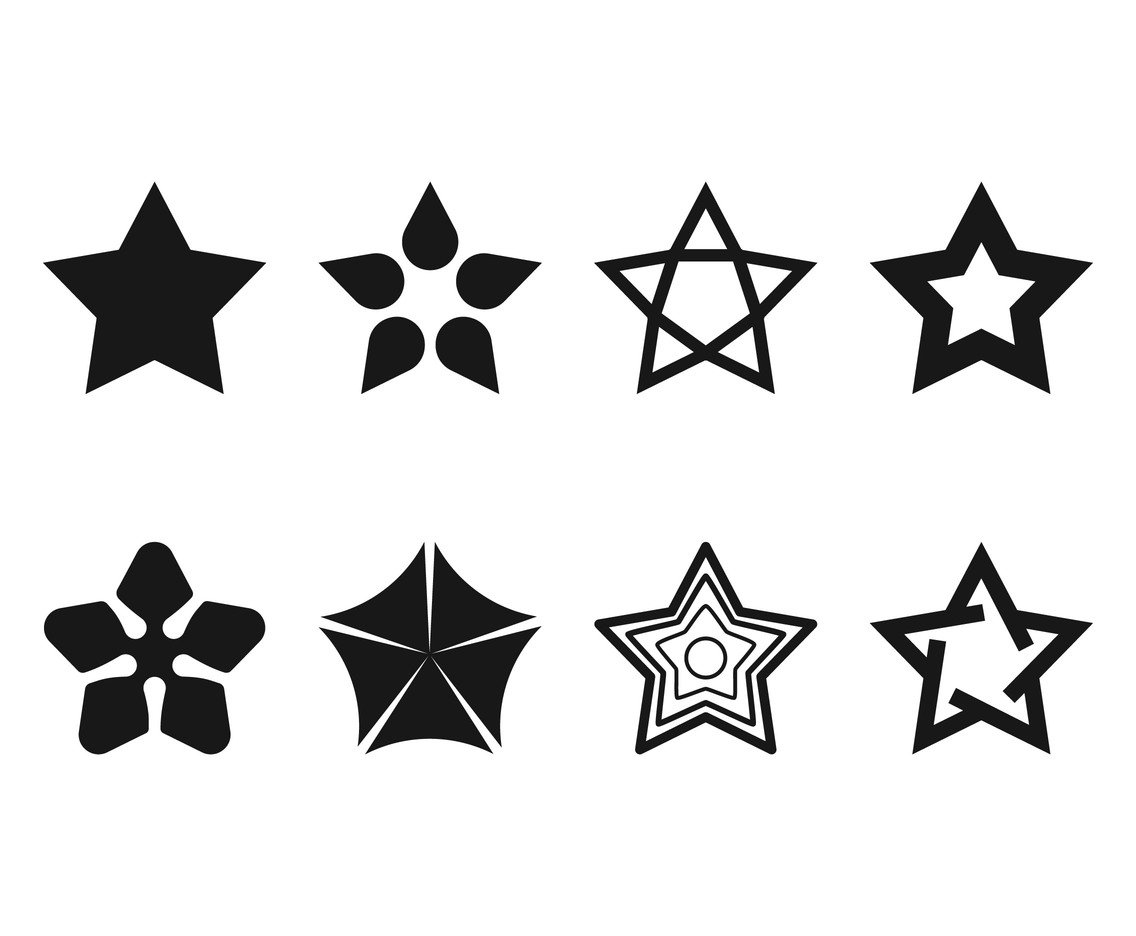 1136x936 Star Shape Vector Art Graphics