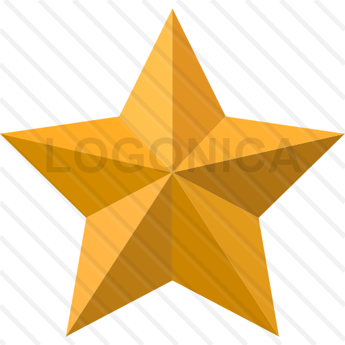500x500 Vector Image Star Shape, Vector, Icon, Gold Colored, Rating