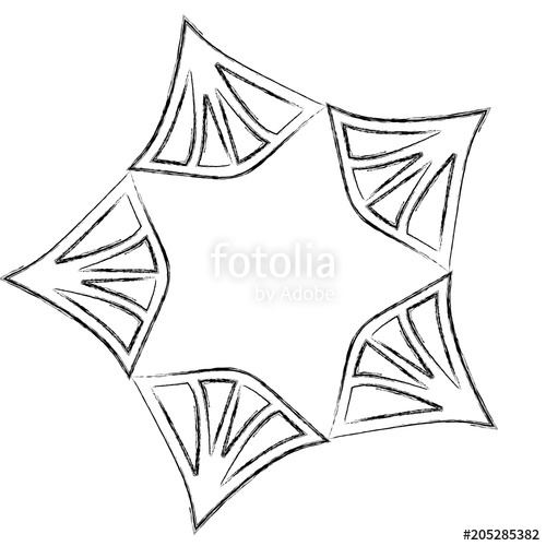 500x500 Cover Frame Victorian Style With Star Shape Vector Illustration