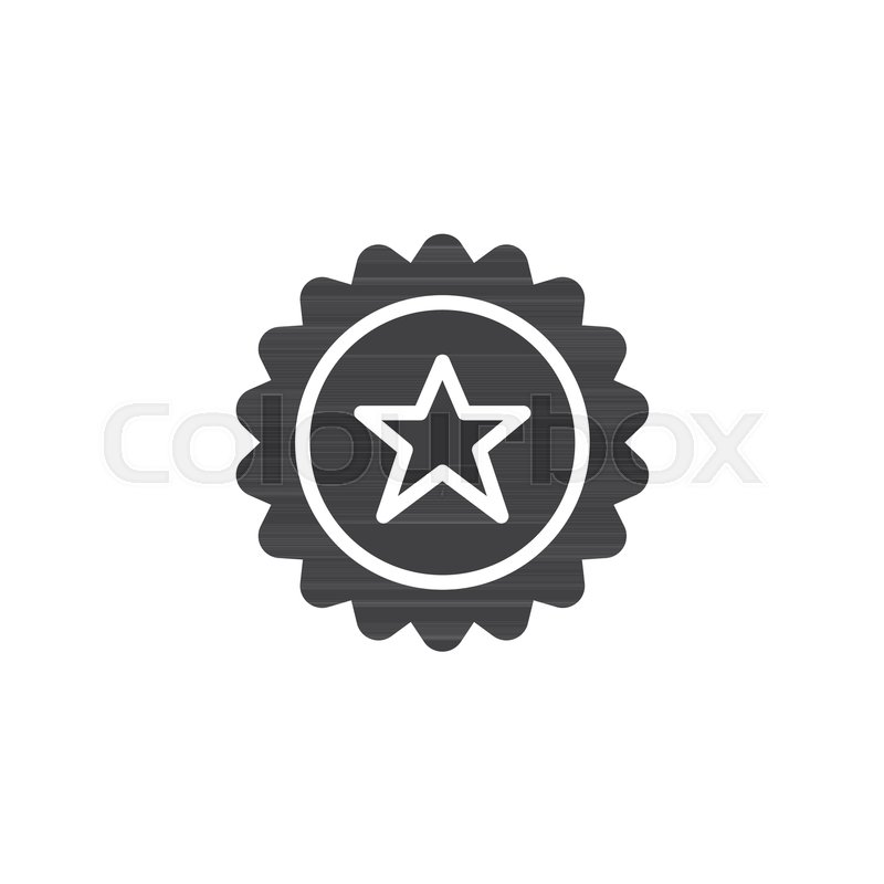 800x800 Badge With Star Shape Vector Icon Stock Vector Colourbox