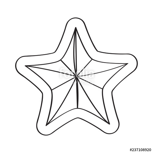 500x500 Christmas Gingerbread With A Star Shape Vector Illustration