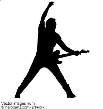 335x355 Rock Star Silhouette Vector