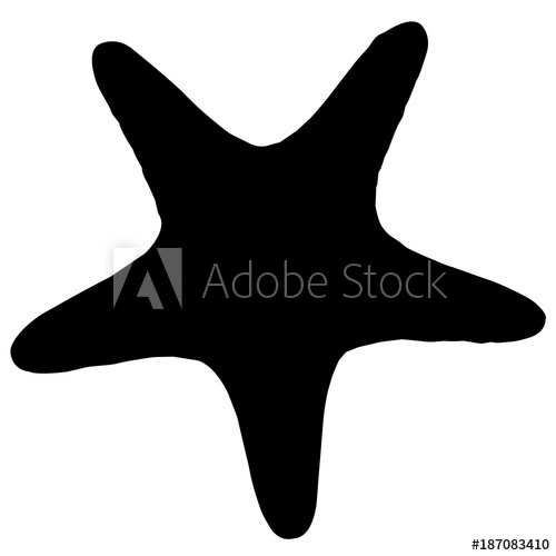 500x500 Star Fish Silhouette Vector Graphics