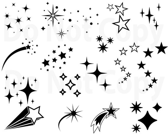 570x456 Stars Bundle Star Vector Shooting Stars For Etsy