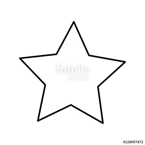 500x500 Star Silhouette Isolated Icon Vector Illustration Design Stock