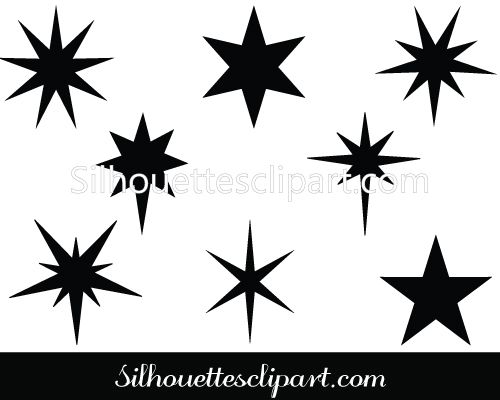 500x400 Christmas Star Silhouette Vector Graphics Pack Christmas Icon