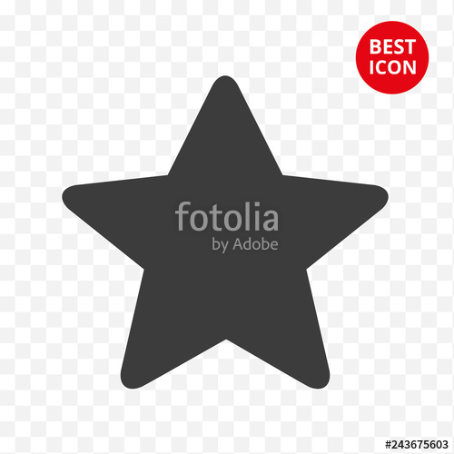 500x500 Five Pointed Black Star Icon Vector Star Symbol Simple Flat