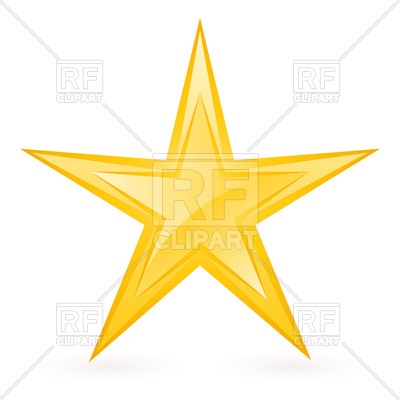 400x400 Shiny Thin Golden Star Vector Image Of Signs, Symbols, Maps