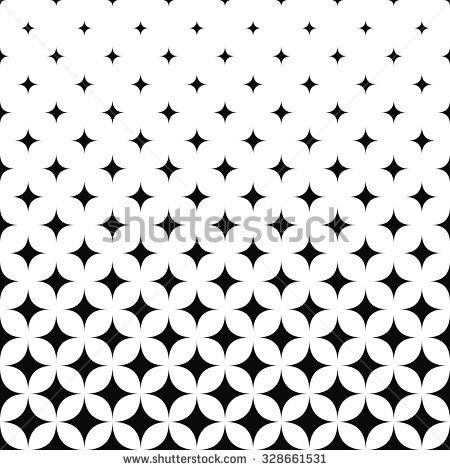 450x470 Seamless Monochrome Curved Star Pattern Panno Geometric