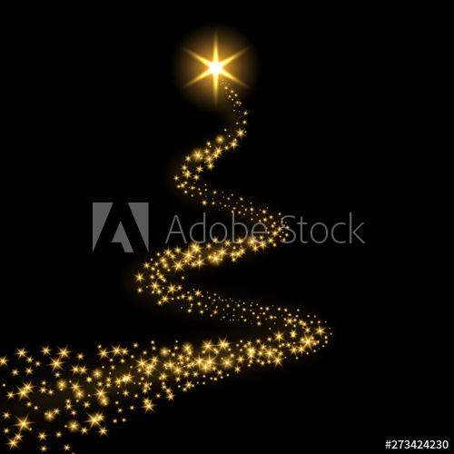 500x500 Star Trail Isolated Black Background Gold Magic Light Comet