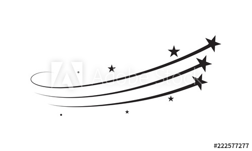 500x300 Star Trail Vector Comet Trace Of Black Lines