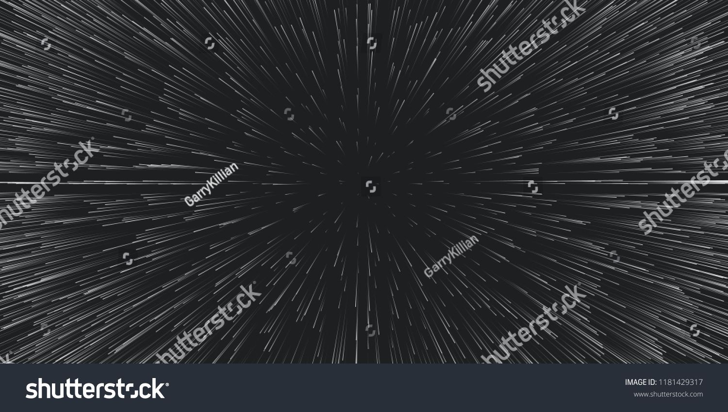 1500x850 Vector Lightspeed Travel Background Centric Motion Of Star Trails