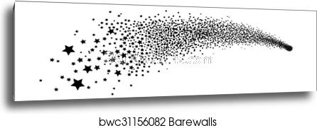 446x181 Abstract Falling Star Vector