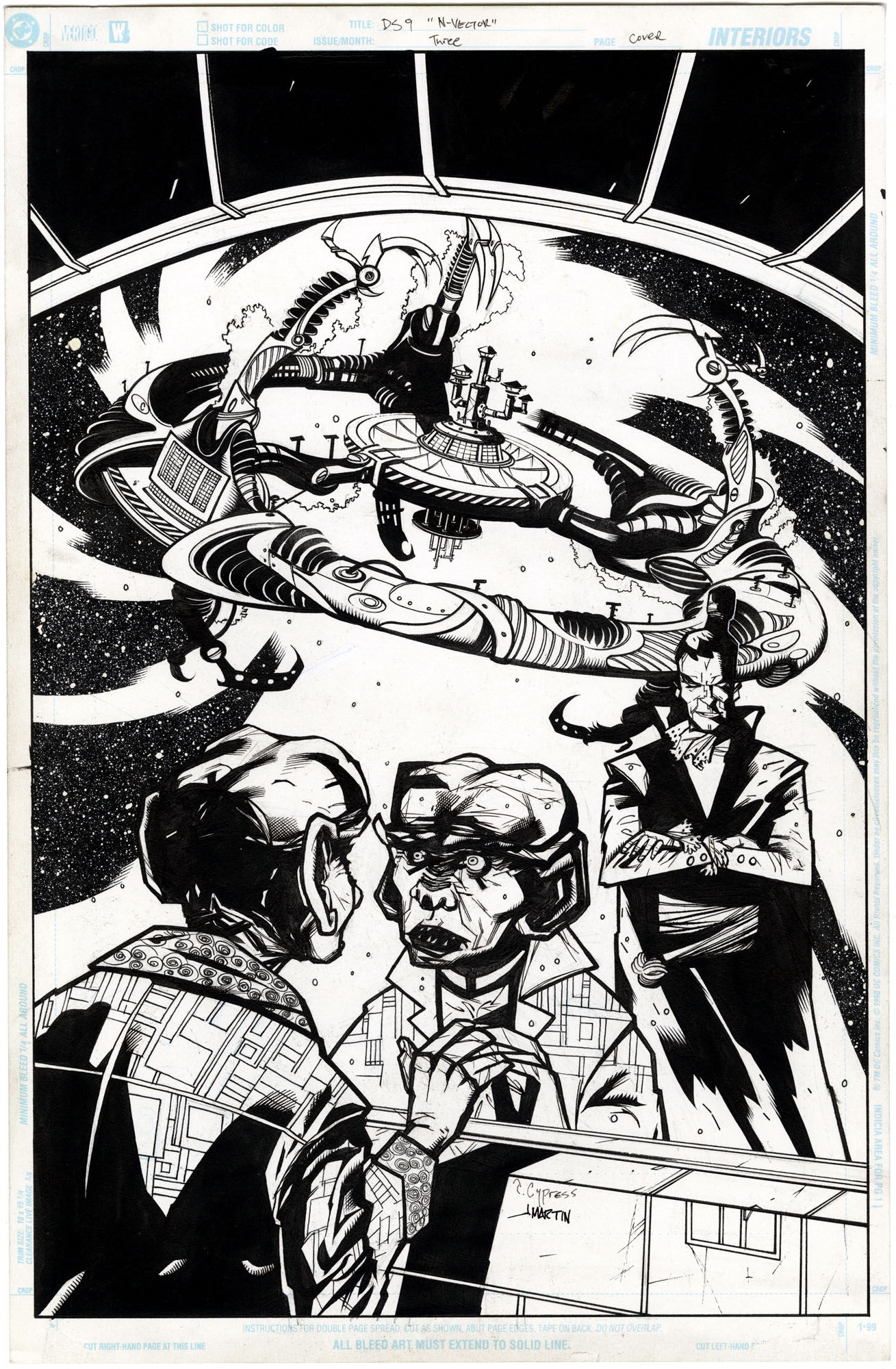 Star Trek Deep Space Nine N Vector, Issue Cover, Signed 1309x2000 Star Trek Deep Space Nine N Vector, Issue Cover, Signed