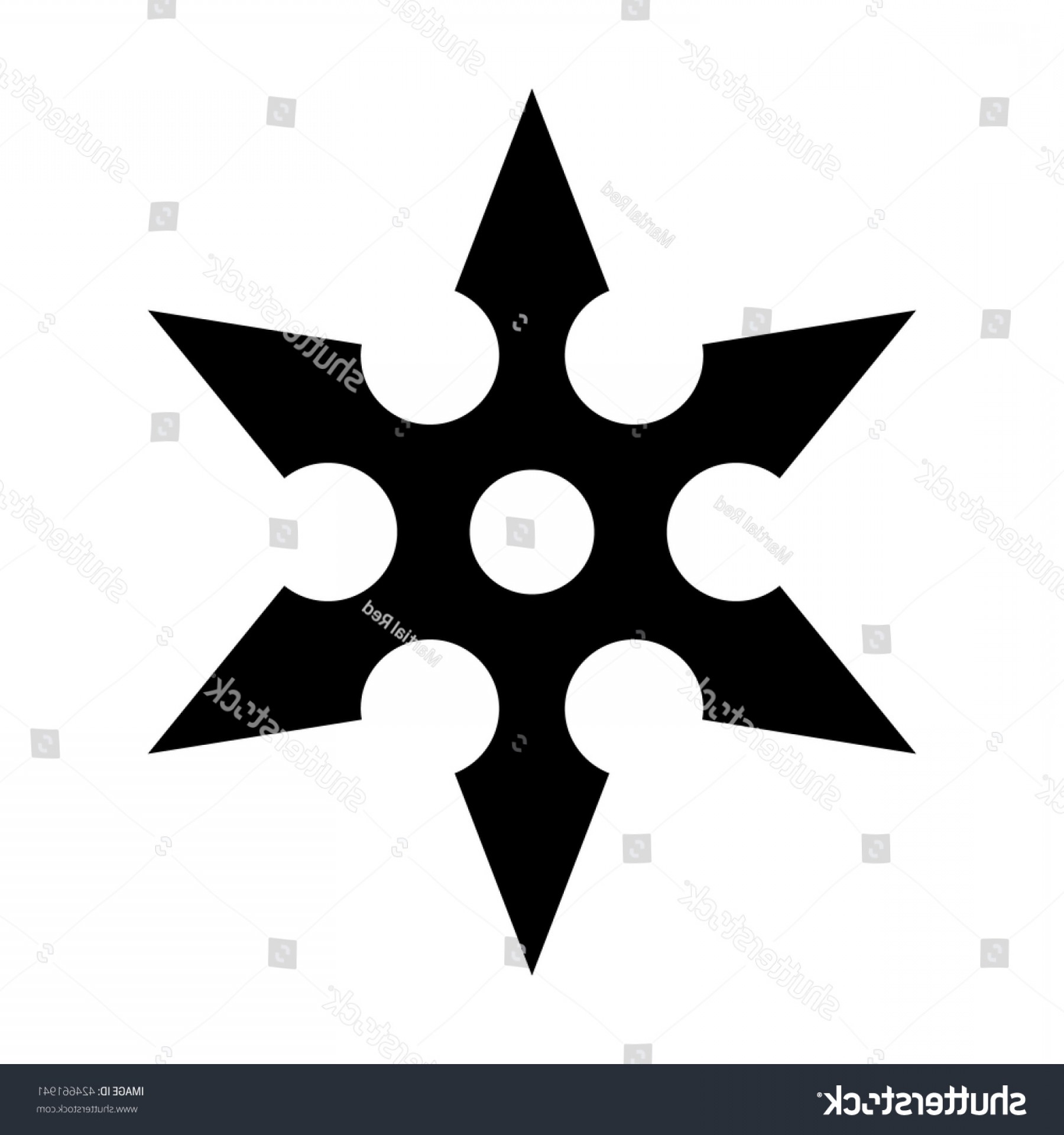 1800x1920 Ninja Shuriken Throwing Star Flat Vector Handandbeak
